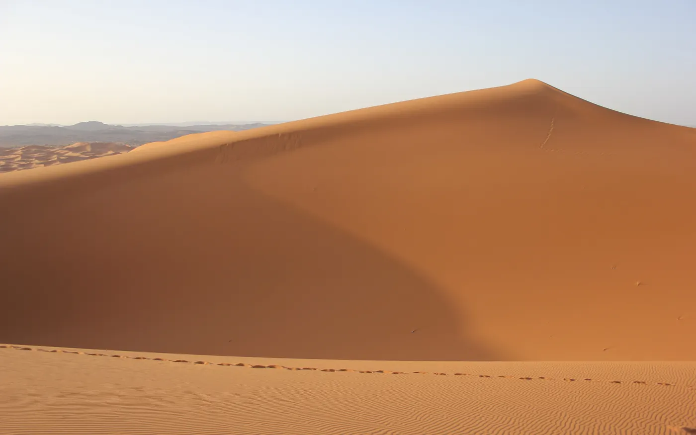 Sand dunes near Merzouga in the Sahara