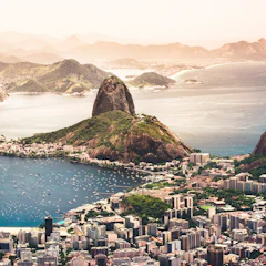 Sugarloaf Mountain and the bay of Rio de Janeiro