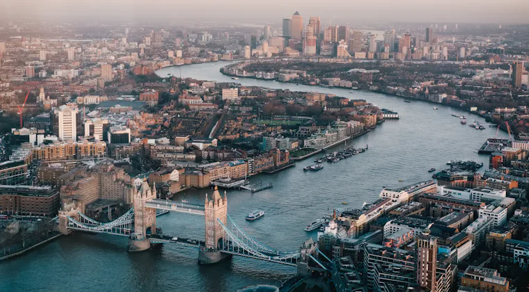 Tower Bridge and the River Thames in London